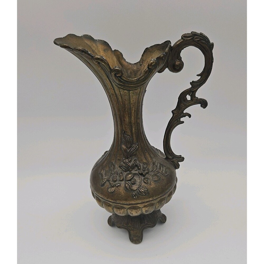 Vintage Brass 9" Single Handle Bud/Floral Vases Made In Italy